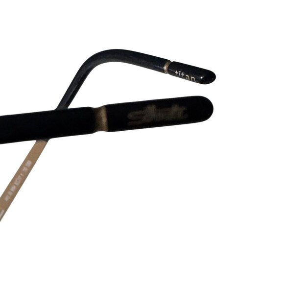 Silhouette Rimless Eyeglasses Gold & Black Frame Only Unisex Titanium 4412 52-17 - Picture 11 of 14